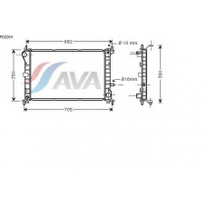 FD2264 AVA Радиатор, охлаждение двигателя