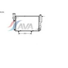 PE2096 AVA Радиатор, охлаждение двигателя