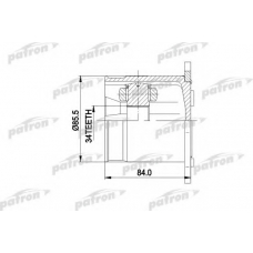 PCV5031 PATRON Шарнирный комплект, приводной вал