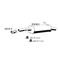 519083 ERNST Глушитель выхлопных газов конечный