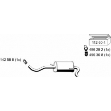 112239 ERNST Глушитель выхлопных газов конечный