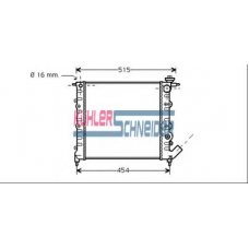 0907401 KUHLER SCHNEIDER Радиатор, охлаждение двигател