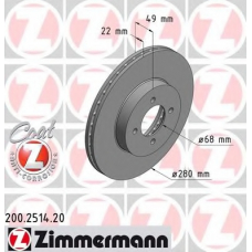 200.2514.20 ZIMMERMANN Тормозной диск