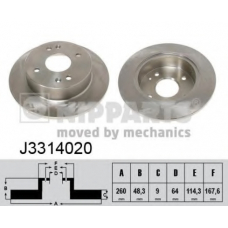 J3314020 NIPPARTS Тормозной диск