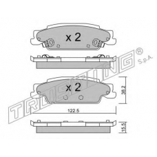 7160 TRUSTING Комплект тормозных колодок