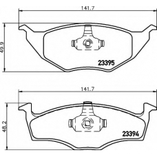 8DB 355 008-481 HELLA Комплект тормозных колодок, дисковый тормоз