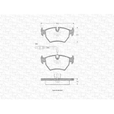 363702160291 MAGNETI MARELLI Комплект тормозных колодок, дисковый тормоз