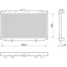 350213806000 MAGNETI MARELLI Радиатор, охлаждение двигателя