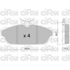 822-782-0 CIFAM Комплект тормозных колодок, дисковый тормоз