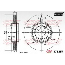 875357.0000 MAXTECH Тормозной диск