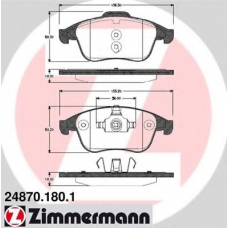 24870.180.1 ZIMMERMANN Комплект тормозных колодок, дисковый тормоз