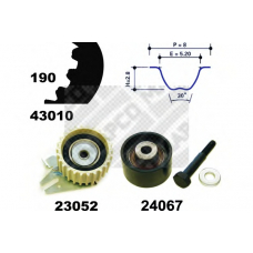 23010 MAPCO Комплект ремня ГРМ