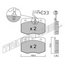 141.0 TRUSTING Комплект тормозных колодок, дисковый тормоз