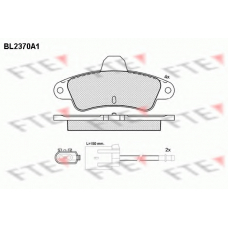 BL2370A1 FTE Комплект тормозных колодок, дисковый тормоз