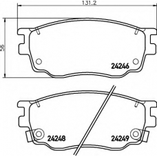 8DB 355 012-091 HELLA Комплект тормозных колодок, дисковый тормоз