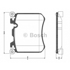 0 986 TB3 099 BOSCH Комплект тормозных колодок, дисковый тормоз