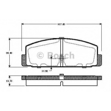 0 986 TB2 096 BOSCH Комплект тормозных колодок, дисковый тормоз