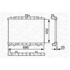350213135500 MAGNETI MARELLI Радиатор, охлаждение двигателя