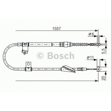 1 987 477 609 BOSCH Трос, стояночная тормозная система