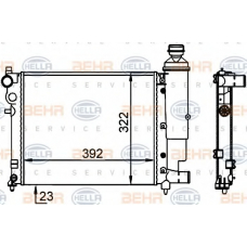 8MK 376 701-684 HELLA Радиатор, охлаждение двигателя