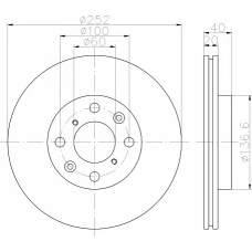 8DD 355 112-971 HELLA PAGID Тормозной диск