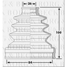 BCB6224 BORG & BECK Пыльник, приводной вал