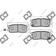 BP1077 DJ PARTS Комплект тормозных колодок, дисковый тормоз