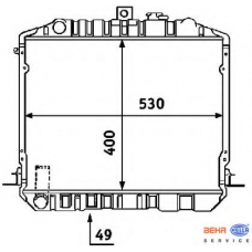 8MK 376 707-441 HELLA Радиатор, охлаждение двигателя