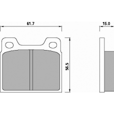 460284 ROULUNDS Disc-brake pad, rear