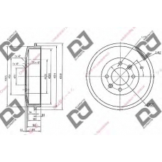 BR1039 DJ PARTS Тормозной барабан