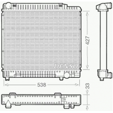 DRM17050 DENSO Радиатор, охлаждение двигателя