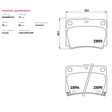 MN102626 MITSUBISHI Колодки тормозные задние,к-т,б/кр