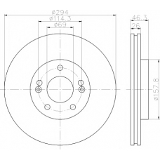 8DD 355 118-671 HELLA PAGID Тормозной диск