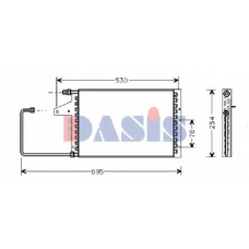 062010N AKS DASIS Конденсатор, кондиционер