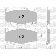 822-129-1 CIFAM Комплект тормозных колодок, дисковый тормоз