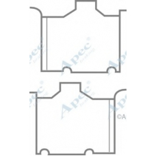 KIT323 APEC Комплектующие, тормозные колодки