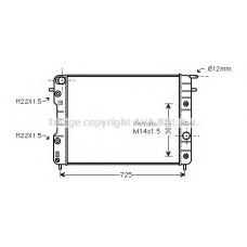 OLA2202 AVA Радиатор, охлаждение двигателя