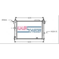 0614501 KUHLER SCHNEIDER Радиатор, охлаждение двигател