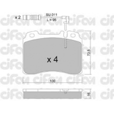 822-667-1K CIFAM Комплект тормозных колодок, дисковый тормоз