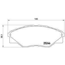 P 83 137 BREMBO Комплект тормозных колодок, дисковый тормоз