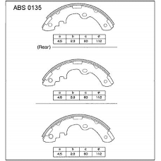 ABS0135 Allied Nippon Колодки барабанные