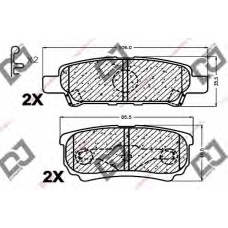 BP1153 DJ PARTS Комплект тормозных колодок, дисковый тормоз