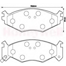 571514B BENDIX Комплект тормозных колодок, дисковый тормоз