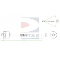 A2-5411 DITAS Осевой шарнир, рулевая тяга