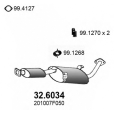 32.6034 ASSO Средний глушитель выхлопных газов