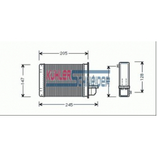 1190801 KUHLER SCHNEIDER Теплообменник, отопление салона