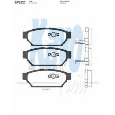 BP-5523 KAVO PARTS Комплект тормозных колодок, дисковый тормоз