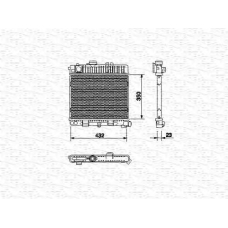 350213438000 MAGNETI MARELLI Радиатор, охлаждение двигателя