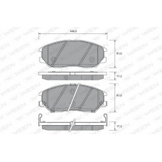 151-2719 WEEN Комплект тормозных колодок, дисковый тормоз