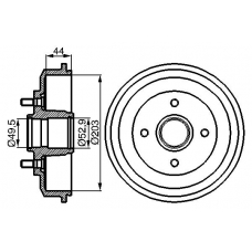 0 986 477 102 BOSCH Тормозной барабан